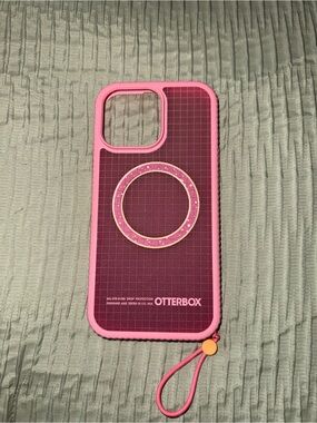 OtterBox Pink and Magenta Phone Case with Ring Grip and Wrist Strap